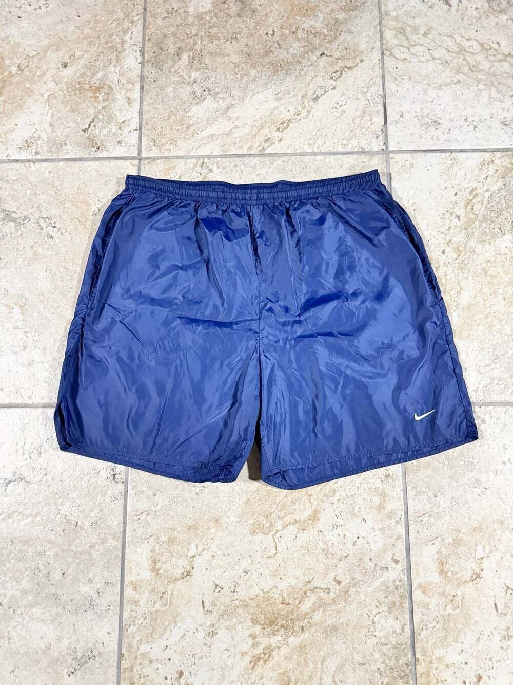 Nike Nylon Athletic Shorts Size XL Blue Soccer Track Vintage